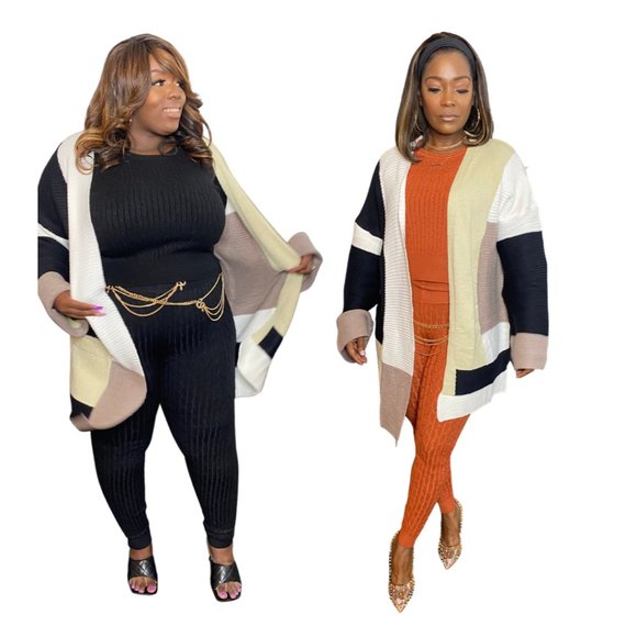 Color Block Cardigan/Sweater - Picture 2 of 2